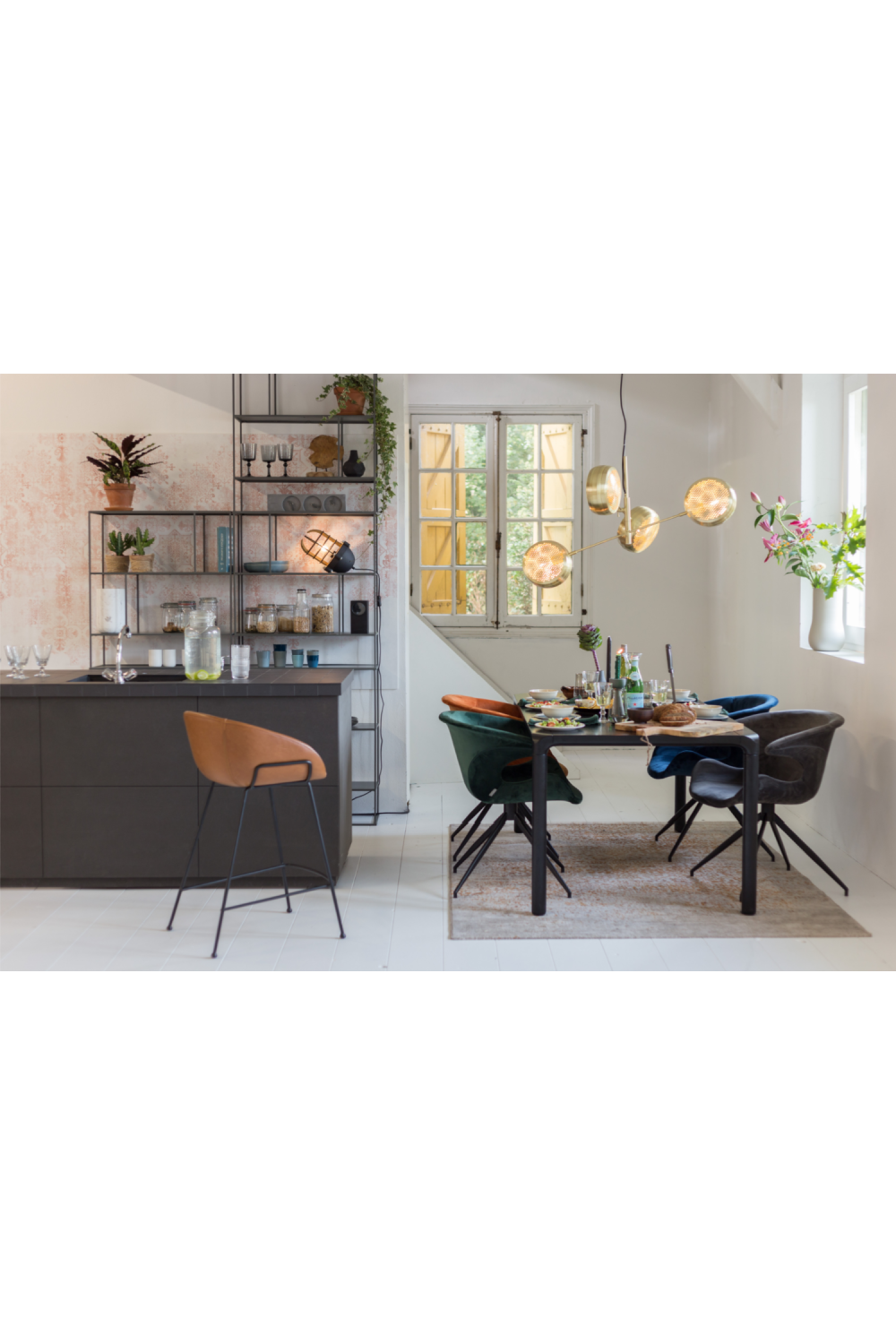 Bucket Seat Velvet Dining Armchairs (2) | Zuiver Mia | Oroa.com