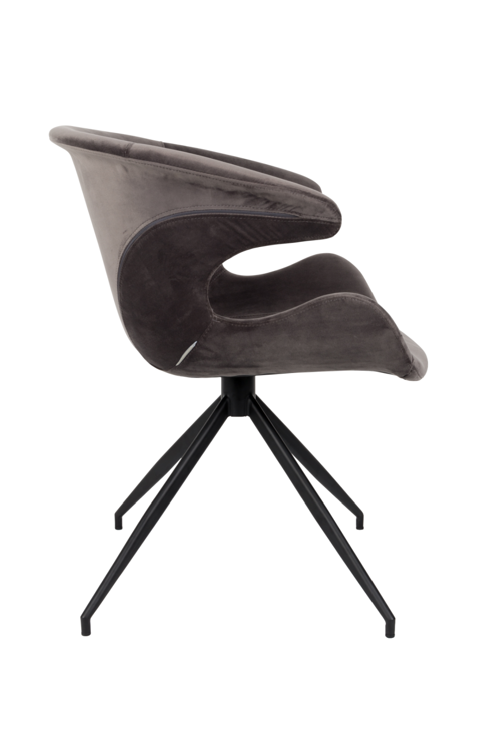 Bucket Seat Velvet Dining Armchairs (2) | Zuiver Mia | Oroa.com