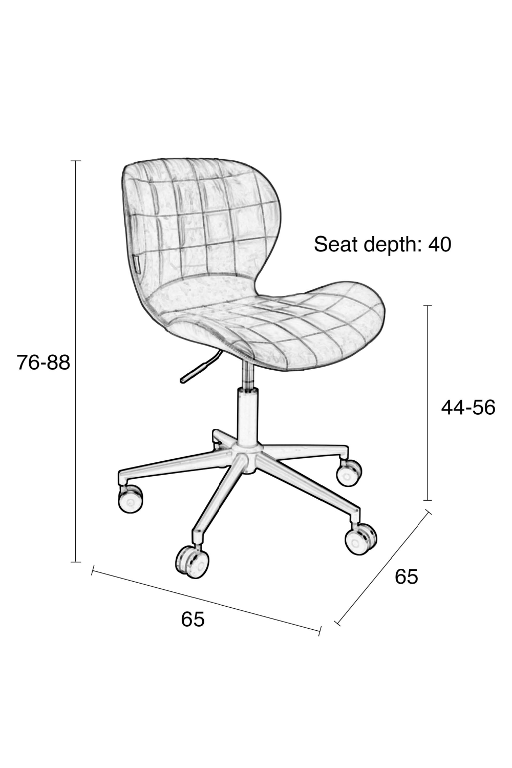 Cognac Leather Bucket Office Chair | Zuiver OMG | OROA.com