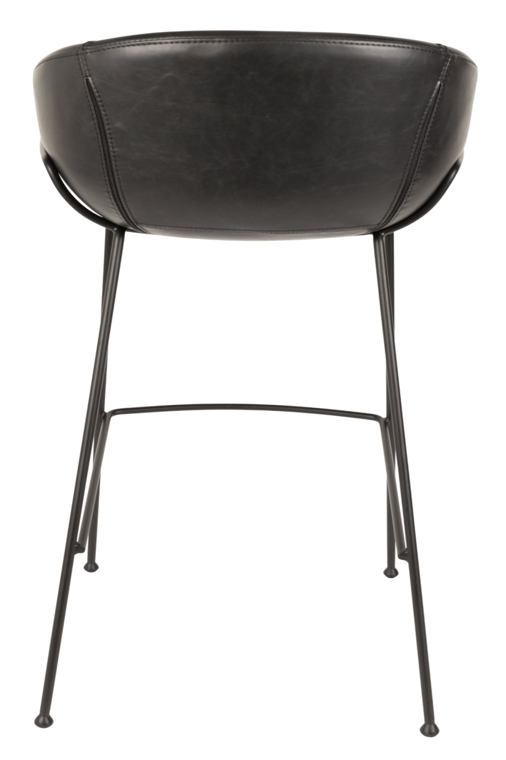 Baseball-Stitched Leather Bar Stools (2) | Zuiver Feston | Oroa.com
