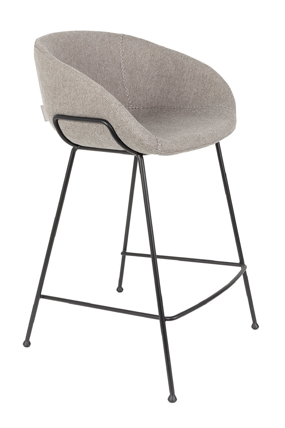 Gray Upholstered Counter Stools (2) | Zuiver Feston | OROA.com