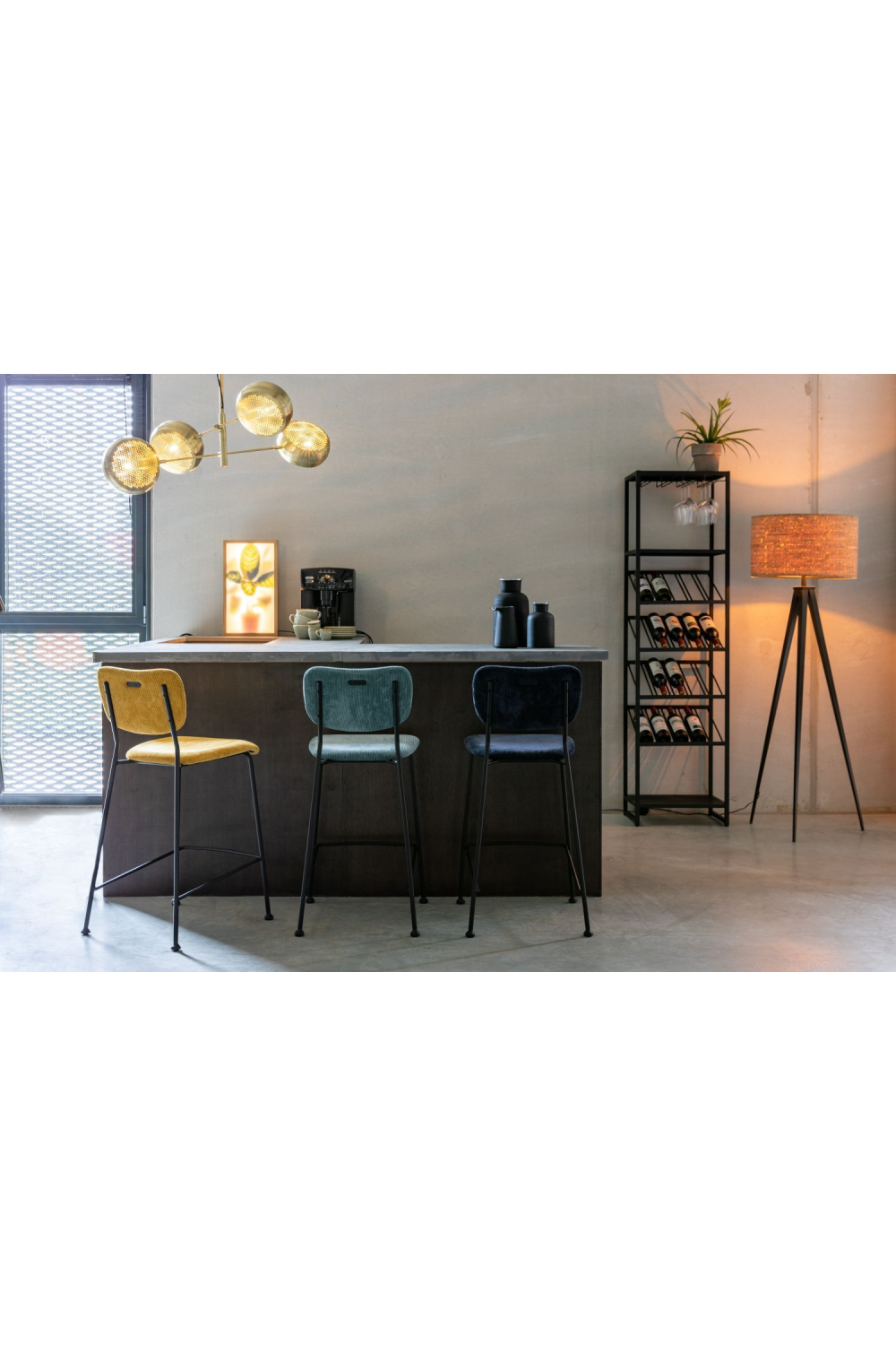 Padded Counter Stools (2) | Zuiver Benson | Oroa.com