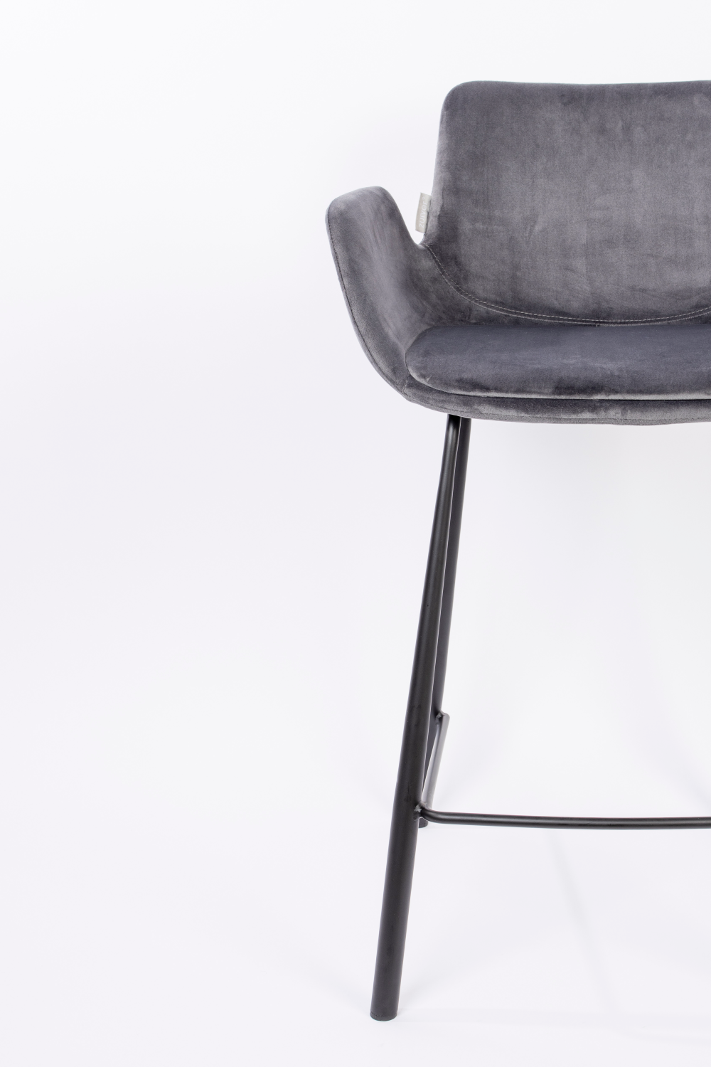 Velvet Upholstered Counter Stools (2) | Zuiver Brit | OROA.com