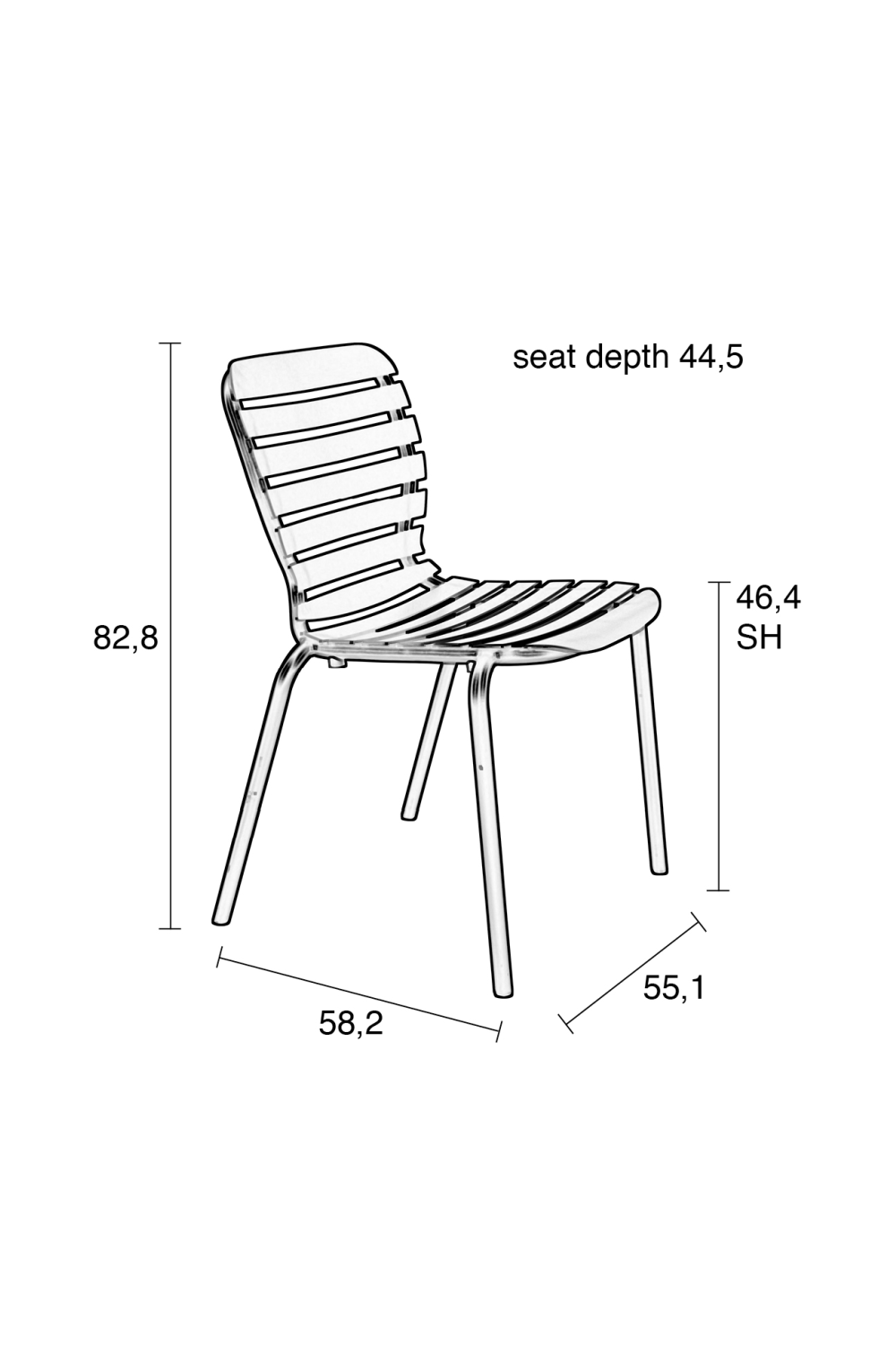 Slatted Metal Garden Chairs (2) | Zuiver Vondel | OROA.com