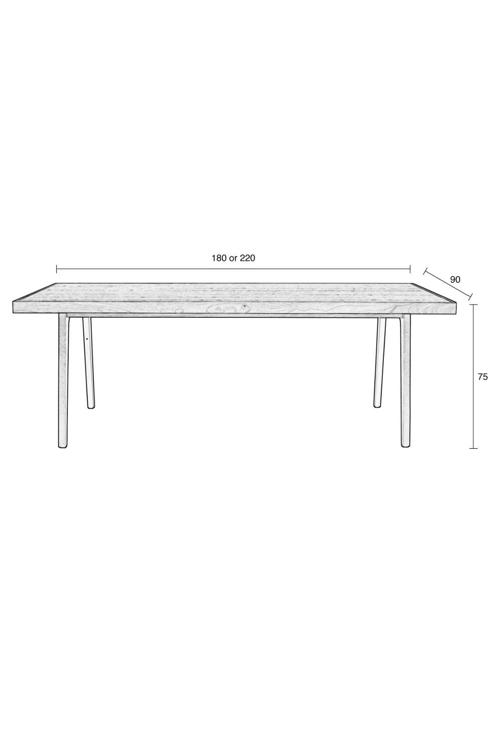 Natural Oak Dining Table | Zuiver Harvest | OROA.com