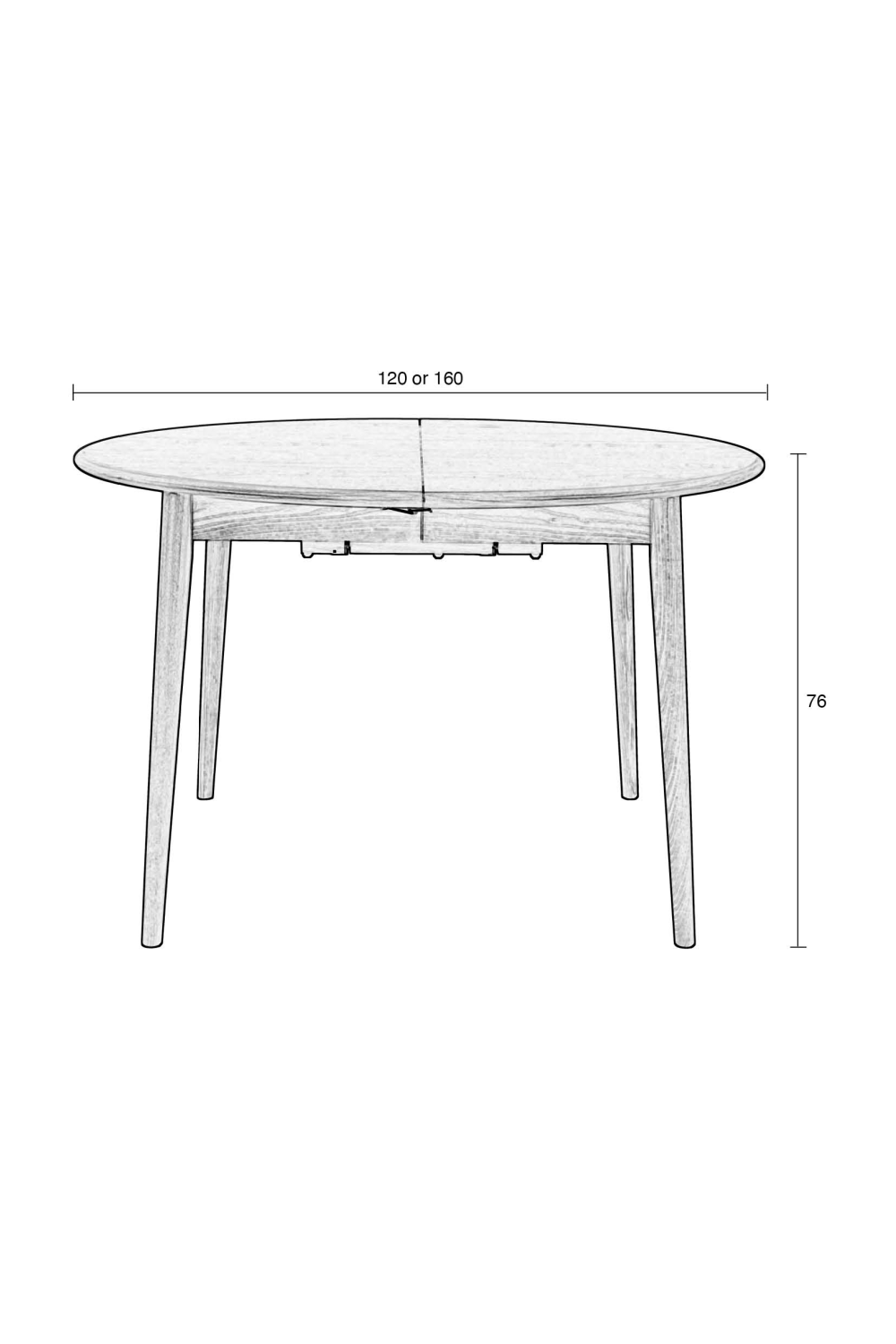 Scandinavian Extendable Dining Table | Zuiver Twist | OROA.com