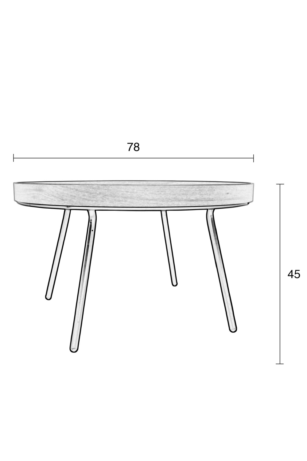 Removable Tray Coffee Table | Zuiver Oak Tray | OROA.com
