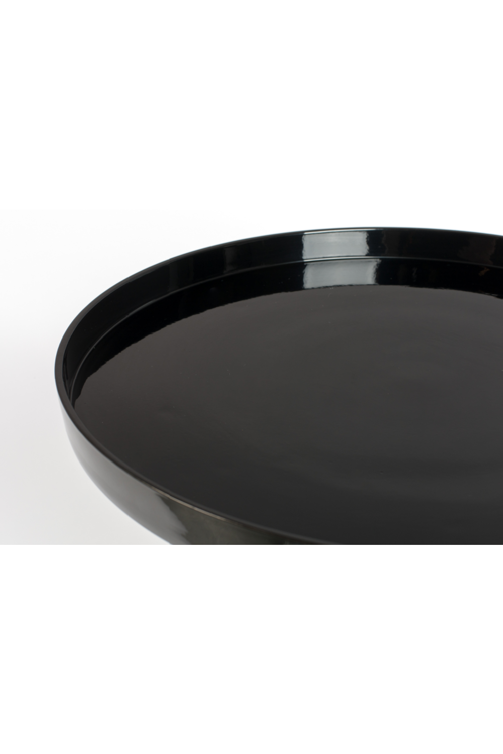 Black Pedestal Side Table | Zuiver Shiny Bomb | OROA.com