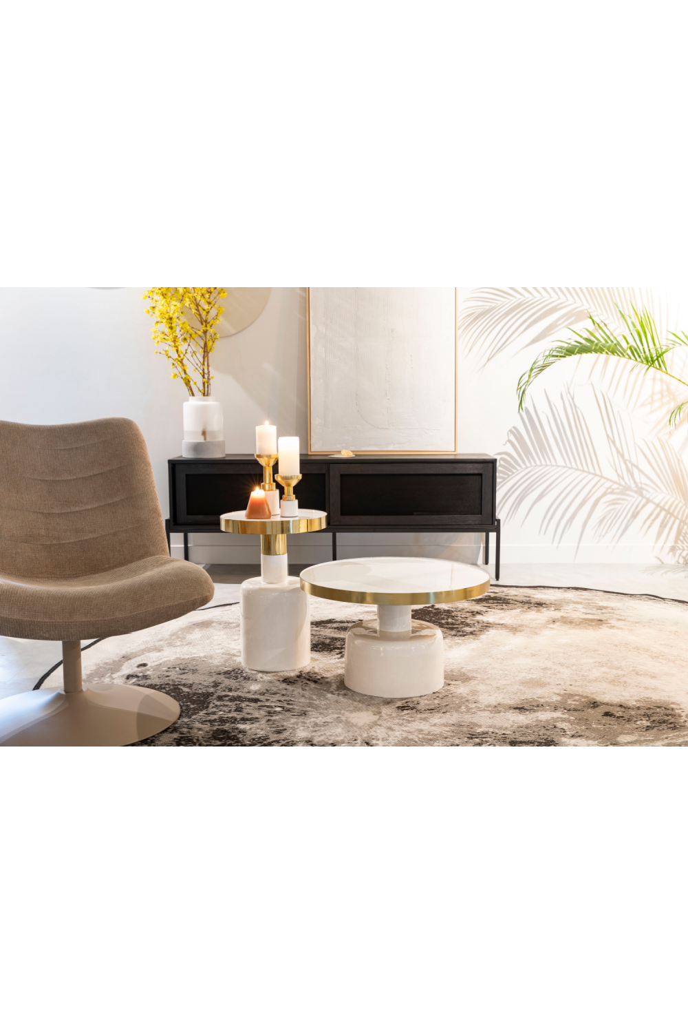 Round Enameled Coffee Table | Zuiver Glam | Oroatrade