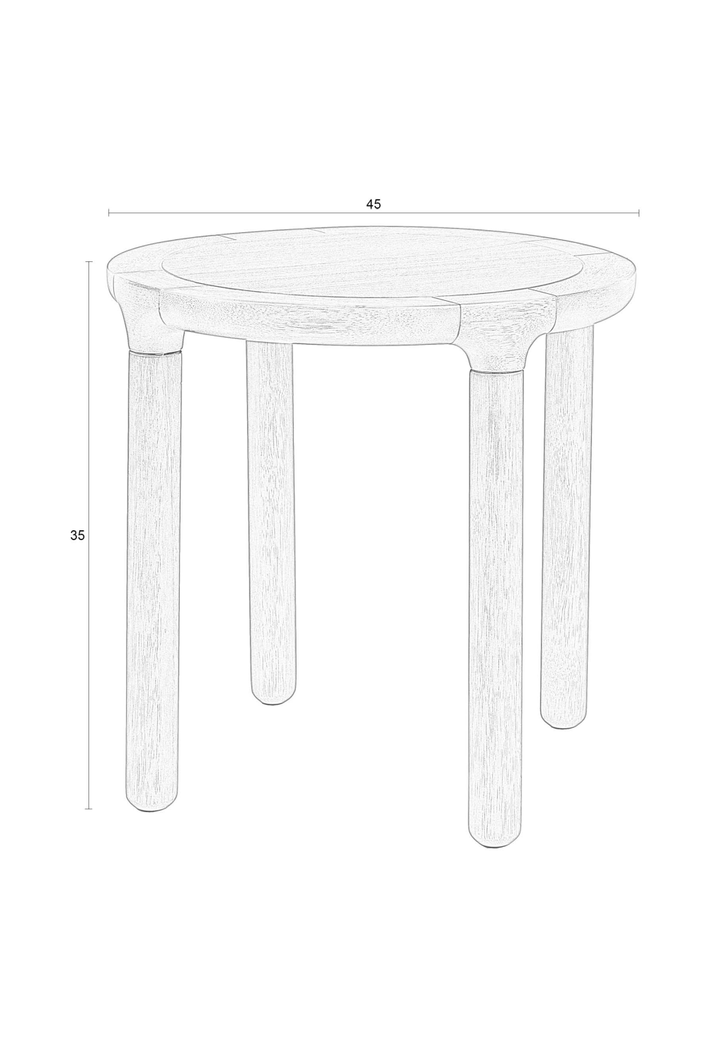 Round Oak Side Table | Zuiver Storm | OROA.com