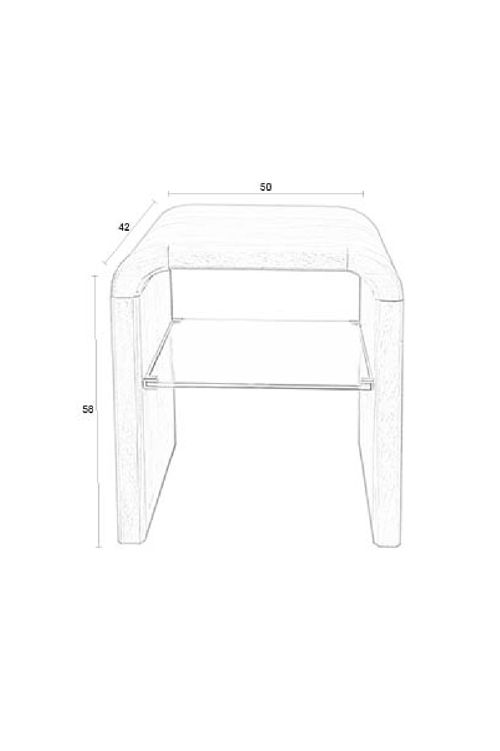 Oak Curved Side Table | Zuiver Brave | OROA.com