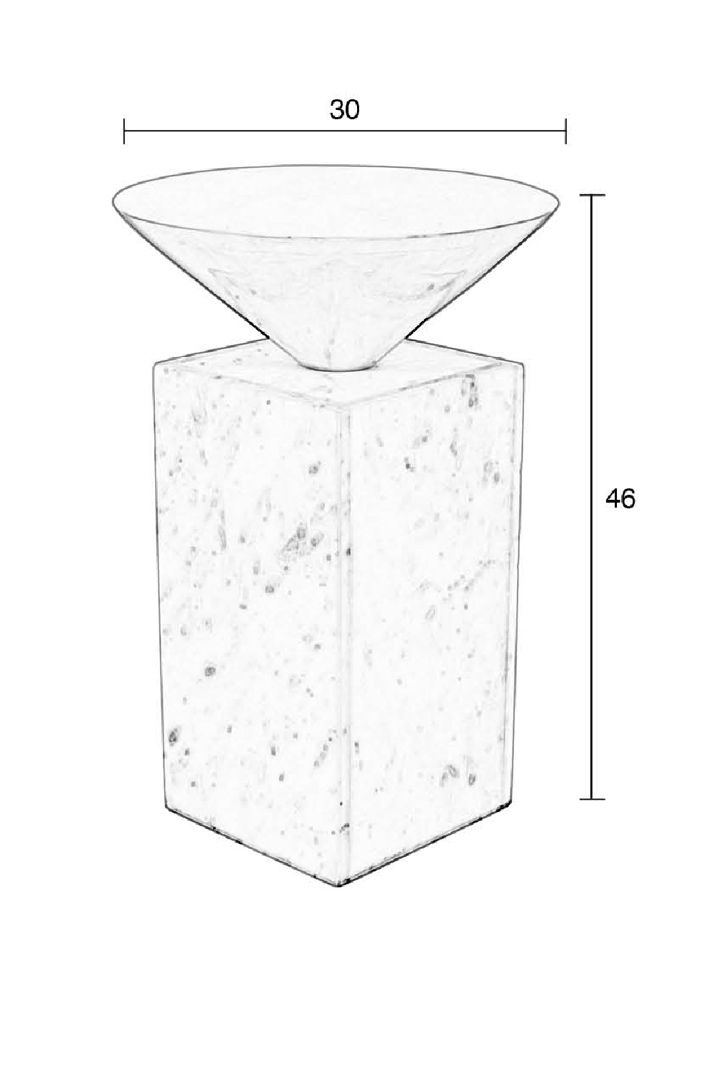 Marble Geometrical Side Table | Zuiver Pride | OROA.com