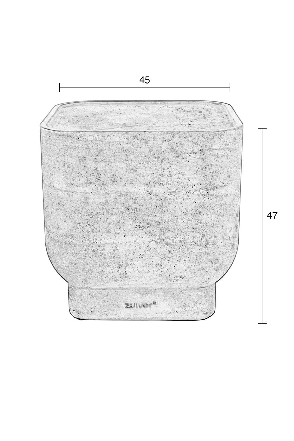 Minimalist Travertine Side Table | Zuiver Noble | OROA.com