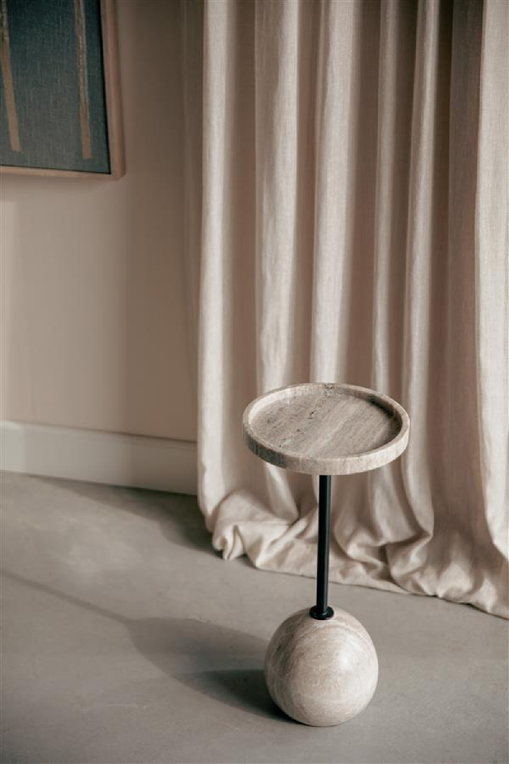 Brown Marble Side Table | Zuiver Cocktail | OROA.com