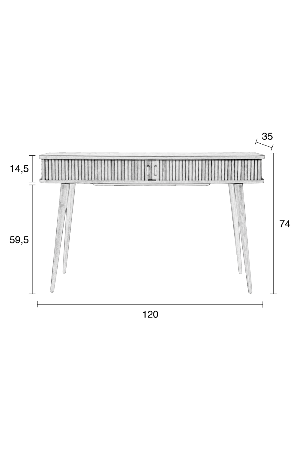 Ash Wood Console Table | Zuiver Barbier | Oroa.com