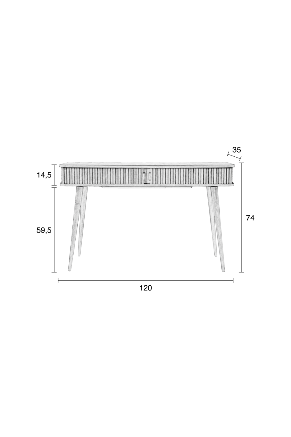 Ash Wood Console Table | Zuiver Barbier | Oroa.com