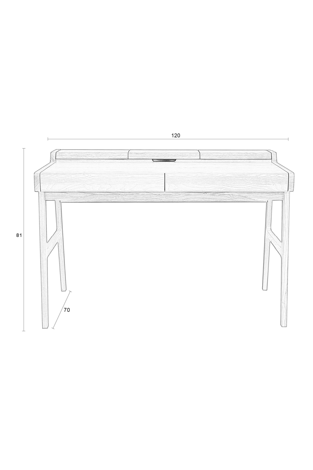 Oak Modern Desk | Zuiver Kaat | OROA.com