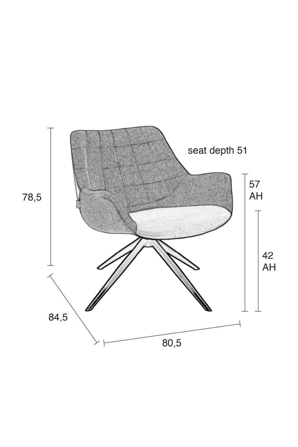 Brown Upholstered Accent Chair | Zuiver Doulton | OROA.com