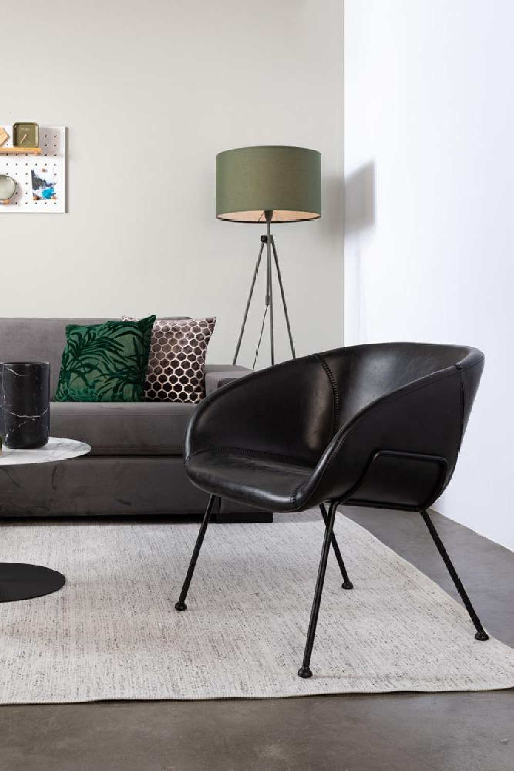 Baseball-Stitched Leather Lounge Chair | Oroa.com