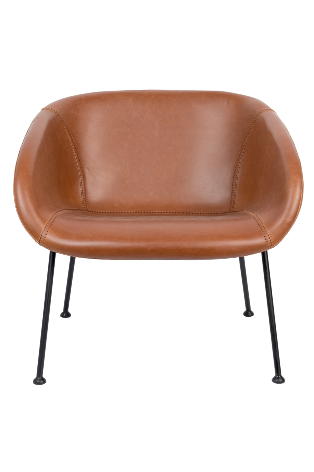 Baseball-Stitched Leather Lounge Chair | Oroa.com