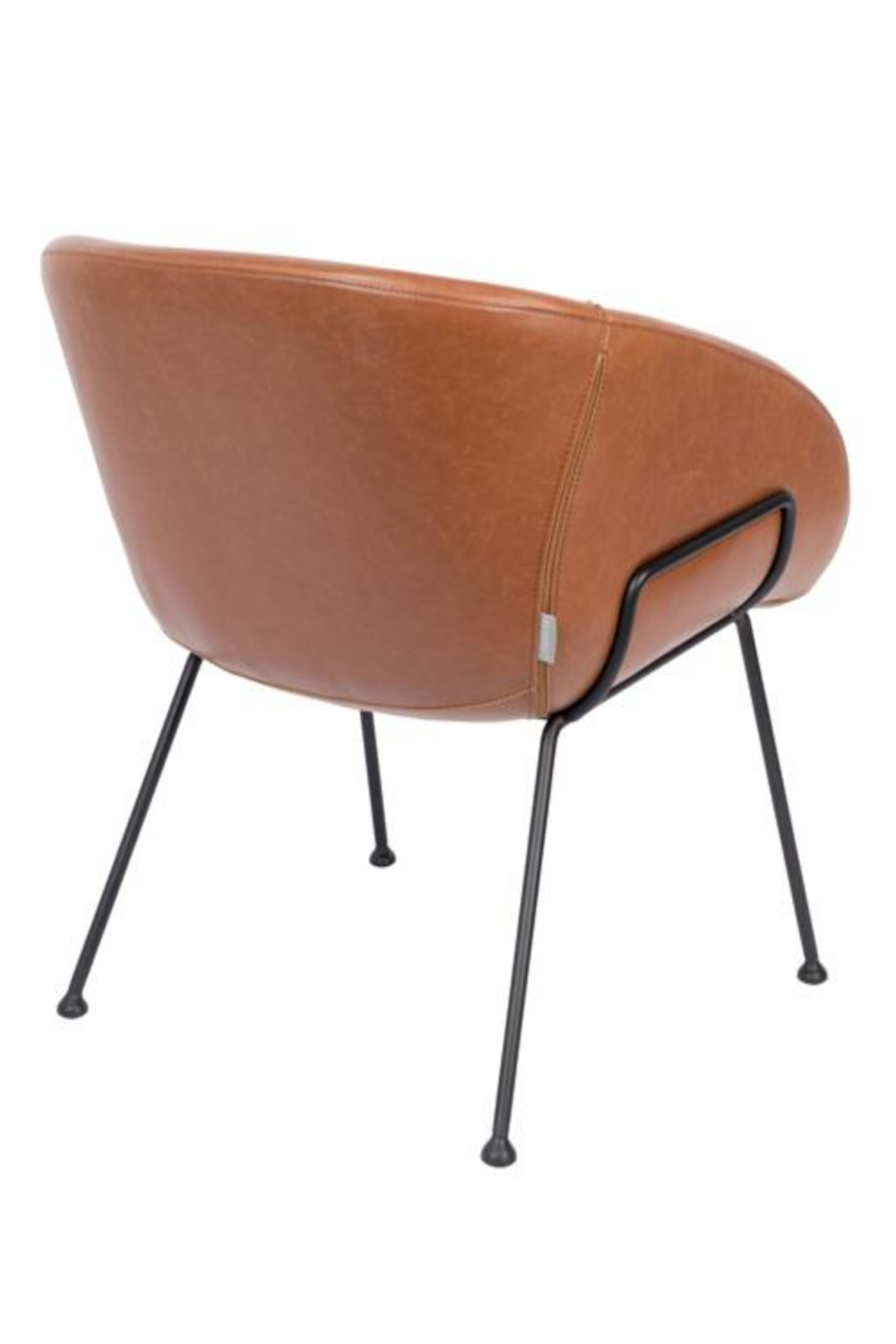 Baseball-Stitched Leather Lounge Chair | Zuiver Feston | Oroa.com