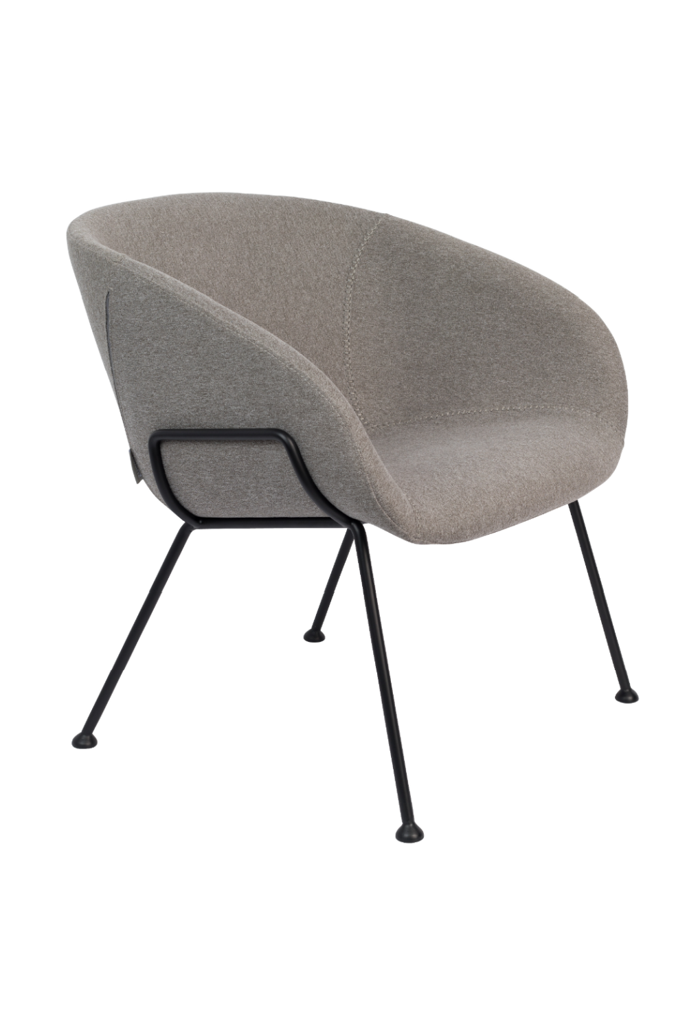 Gray Upholstered Lounge Chair | Zuiver Feston | OROA.com