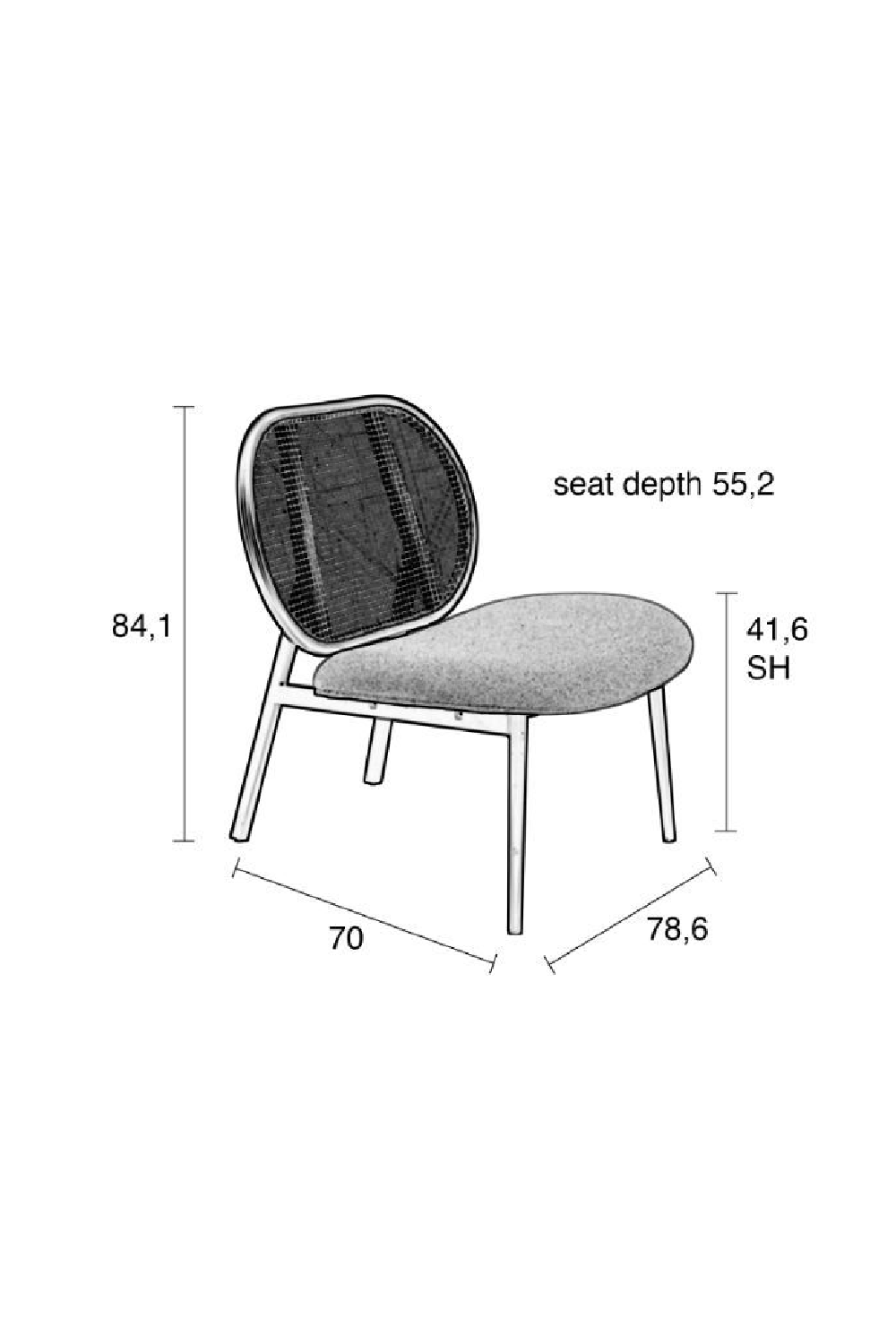 Webbed Back Lounge Chair | Zuiver Spike | Oroa.com