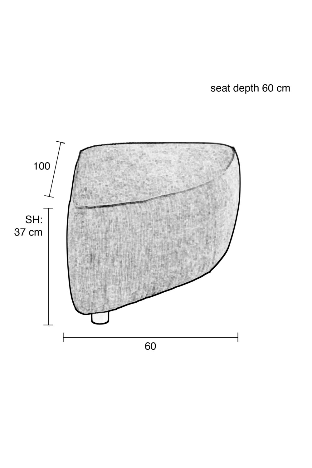 Green Upholstered Pouf | Zuiver Hunter | OROA.com