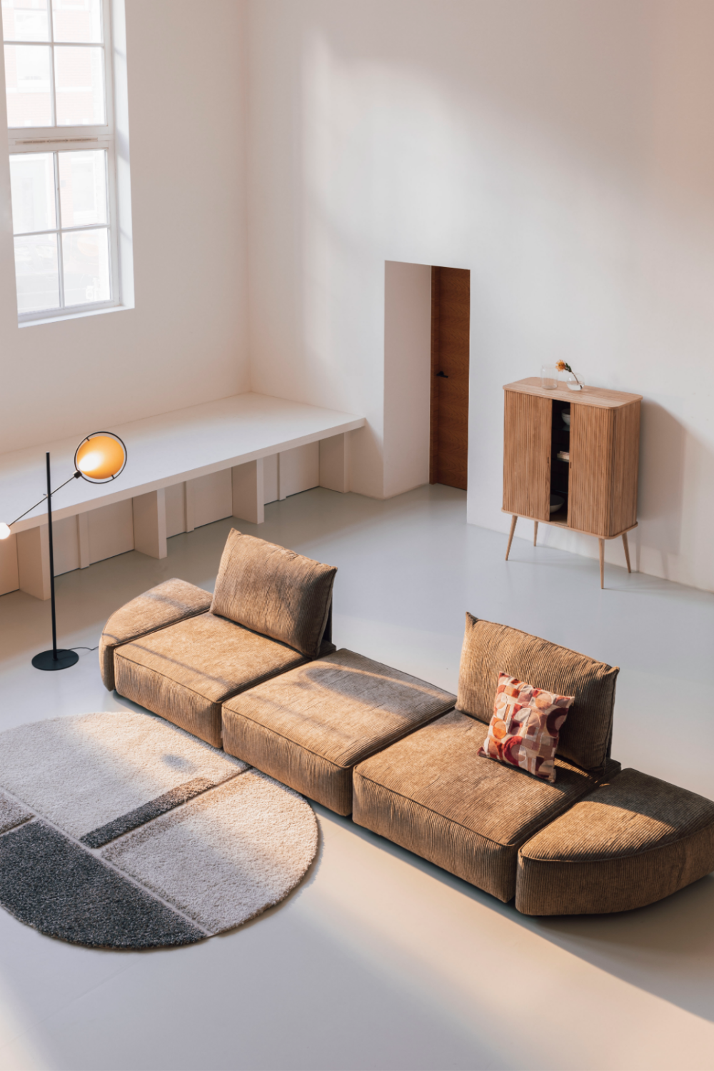 Brown Upholstered Sofa | Zuiver Element | OROA.com