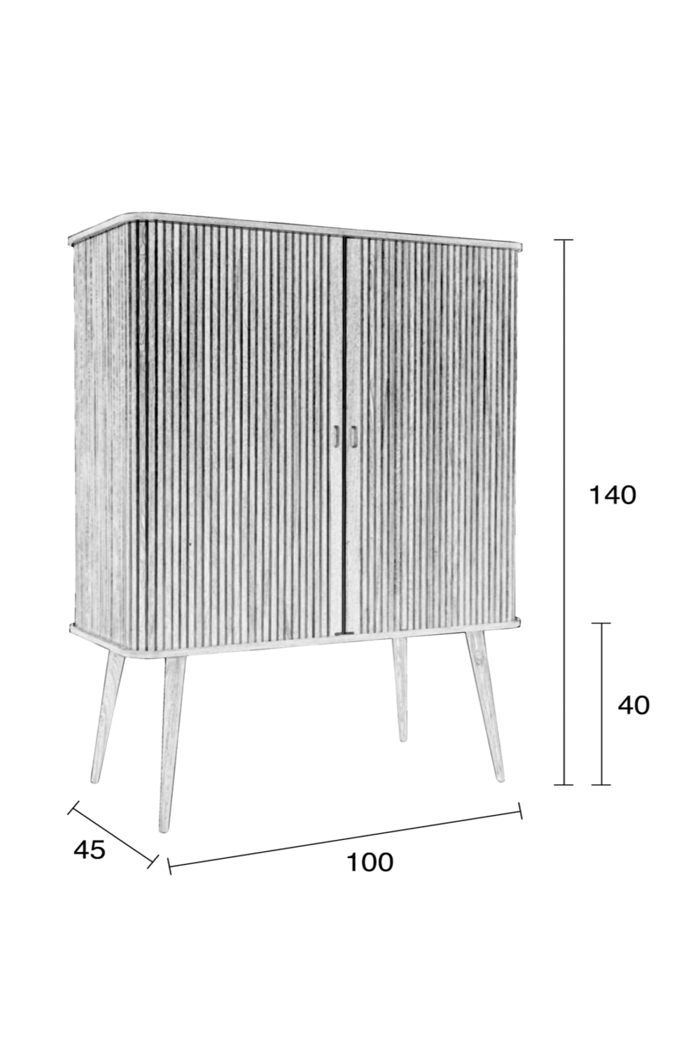 Wooden Sliding Door Cabinet | Zuiver Barbier | Oroa.com