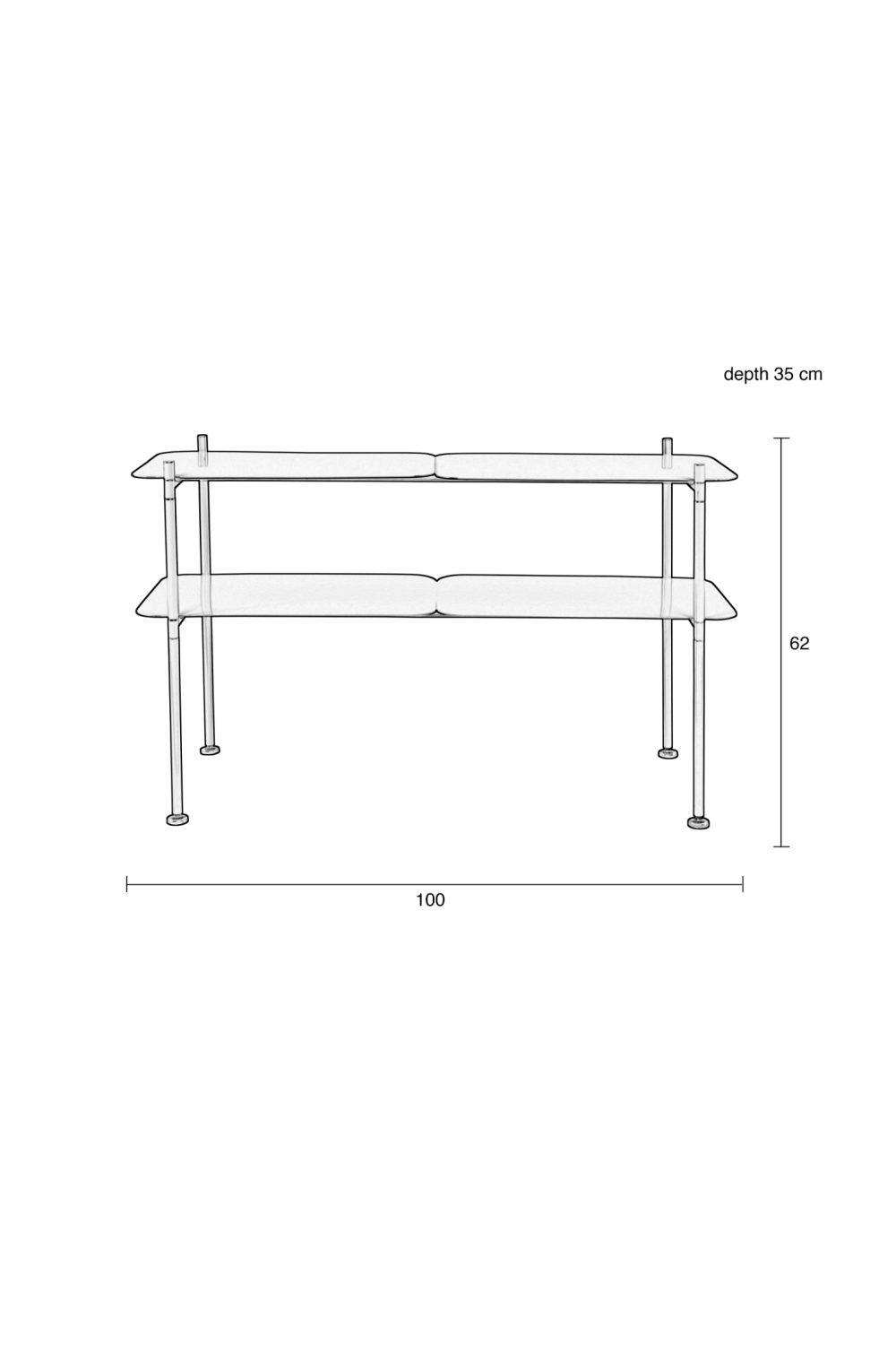 Blue Classic Shelf Cabinet | Zuiver River | OROA.com