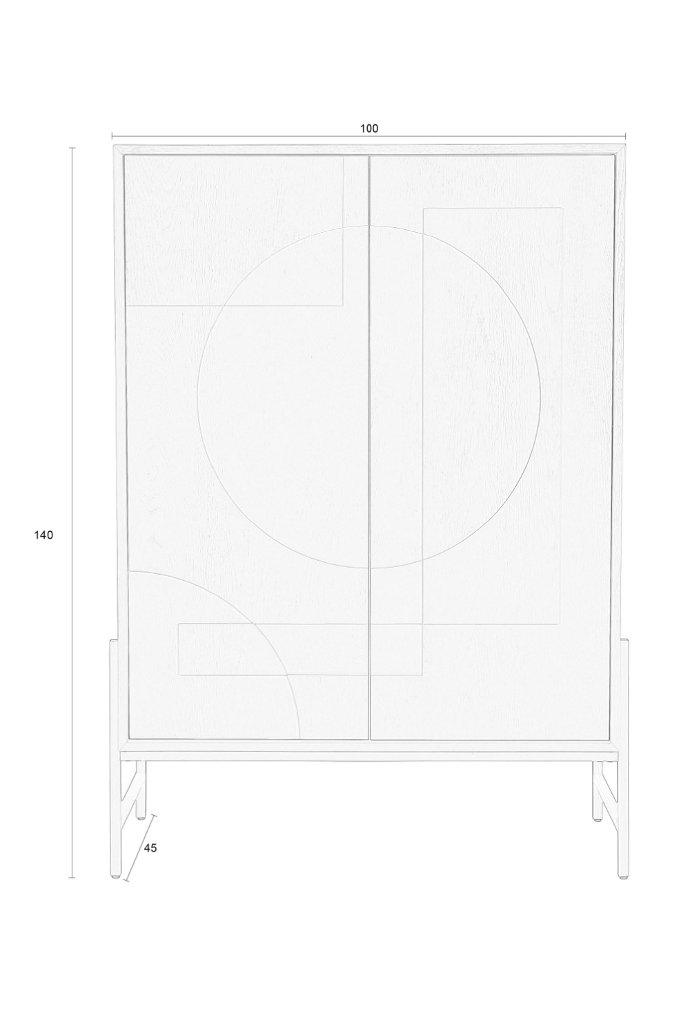 Beige Oak Modern Cabinet | Zuiver Faces | OROA.com