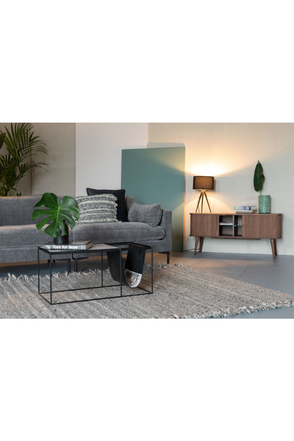 Tambour Sliding Doors Sideboard | Zuiver Barbier | Oroa.com