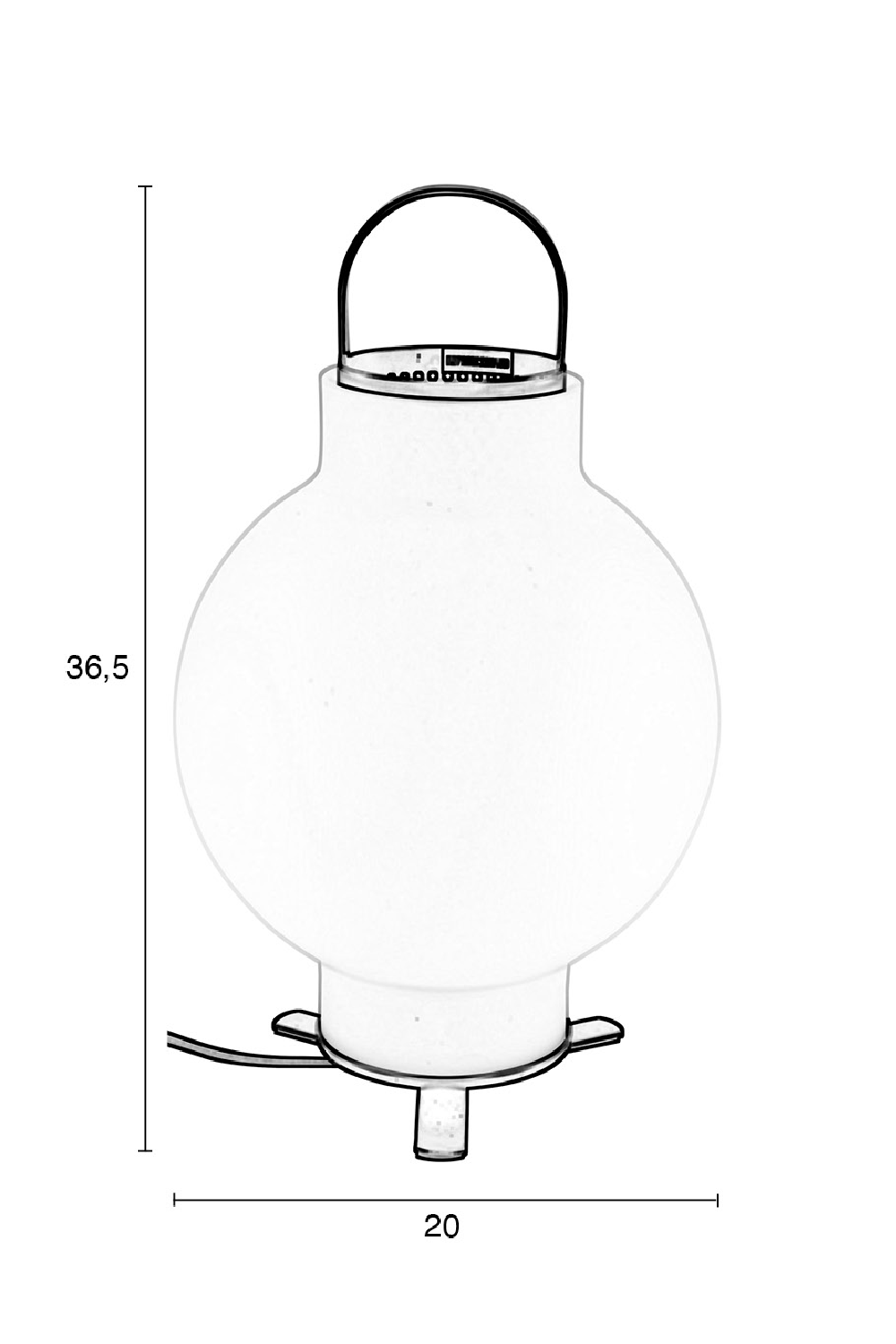 White Glass Table Lamp | Zuiver Nomad | OROA.com
