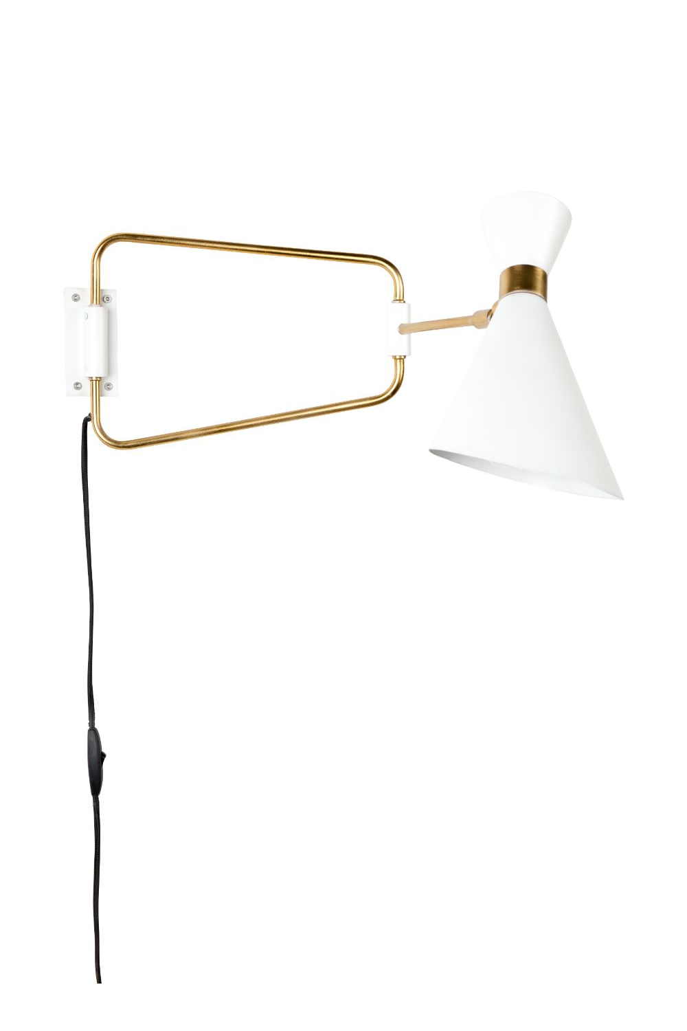 White Swing Arm Wall Lamp | Zuiver Shady | OROA.com