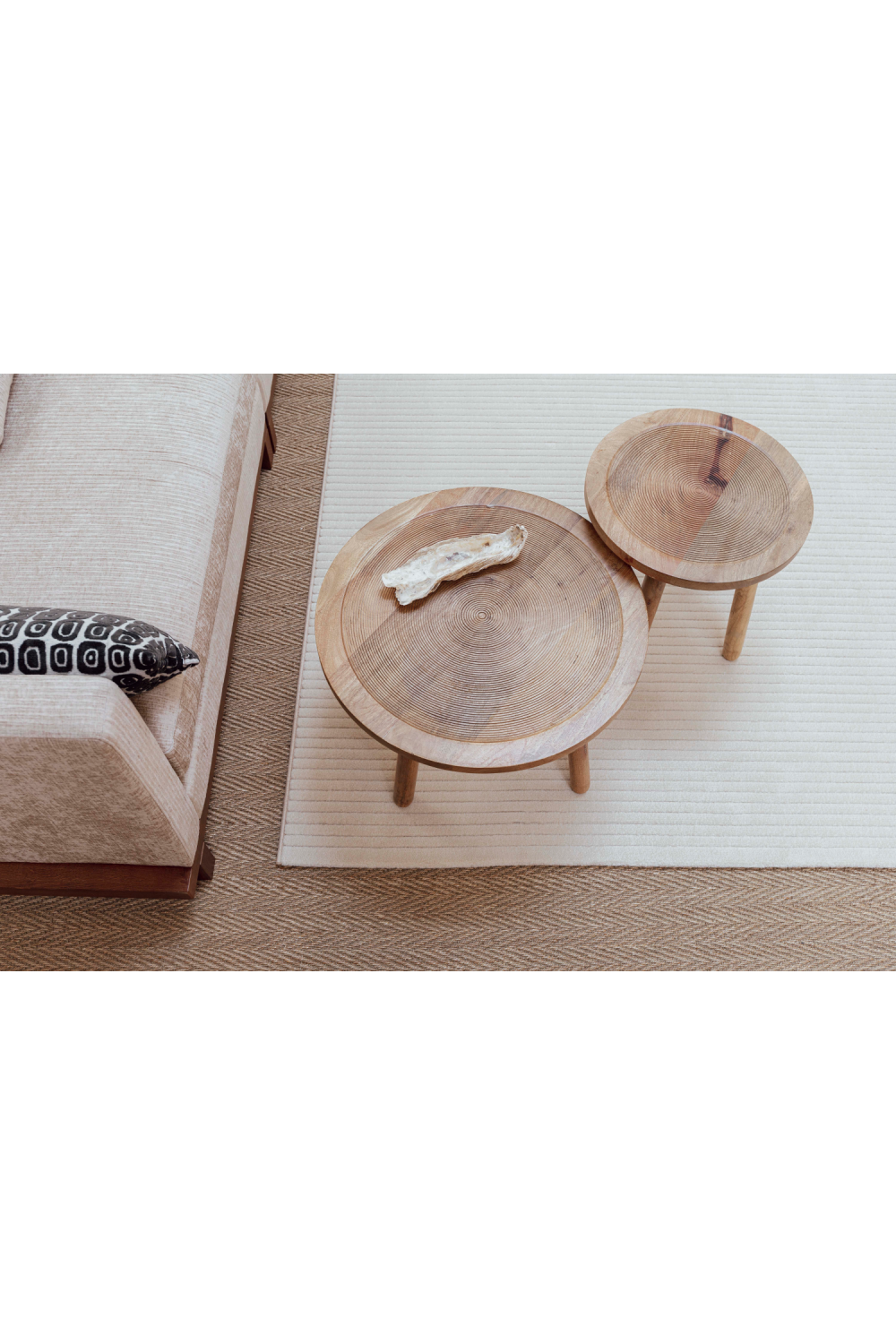 Cream Minimalist Carpet | Zuiver Shore | OROA.com