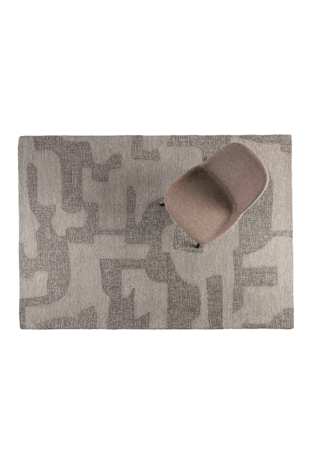 Gray Wool Patterned Rug 5' x 7'5" | Zuiver Frantic | OROA.com