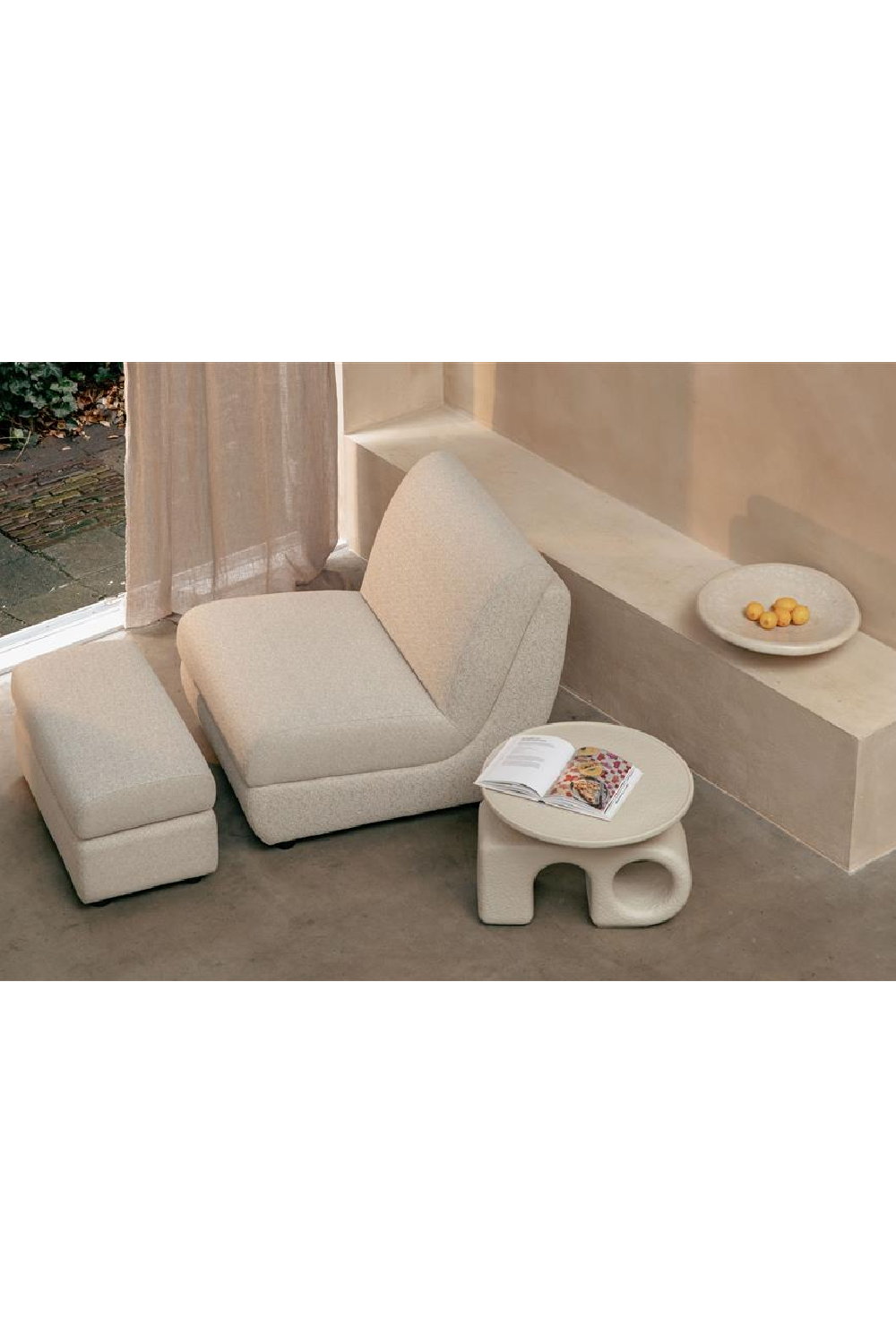 Off-White Outdoor Lounge Chair | Zuiver Mississippi | OROA.com