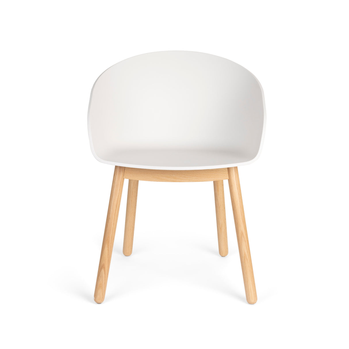 Modern furniture - Oak Legged Molded Dining Armchairs (2) - www.oroa.com | Oroa.com