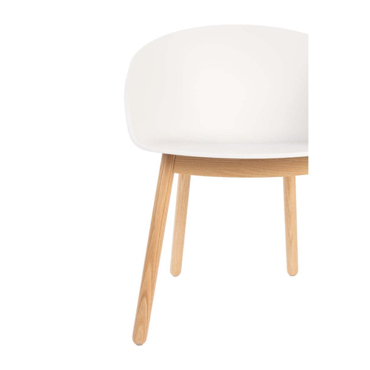 Modern furniture - Oak Legged Molded Dining Armchairs (2) - www.oroa.com | Oroa.com