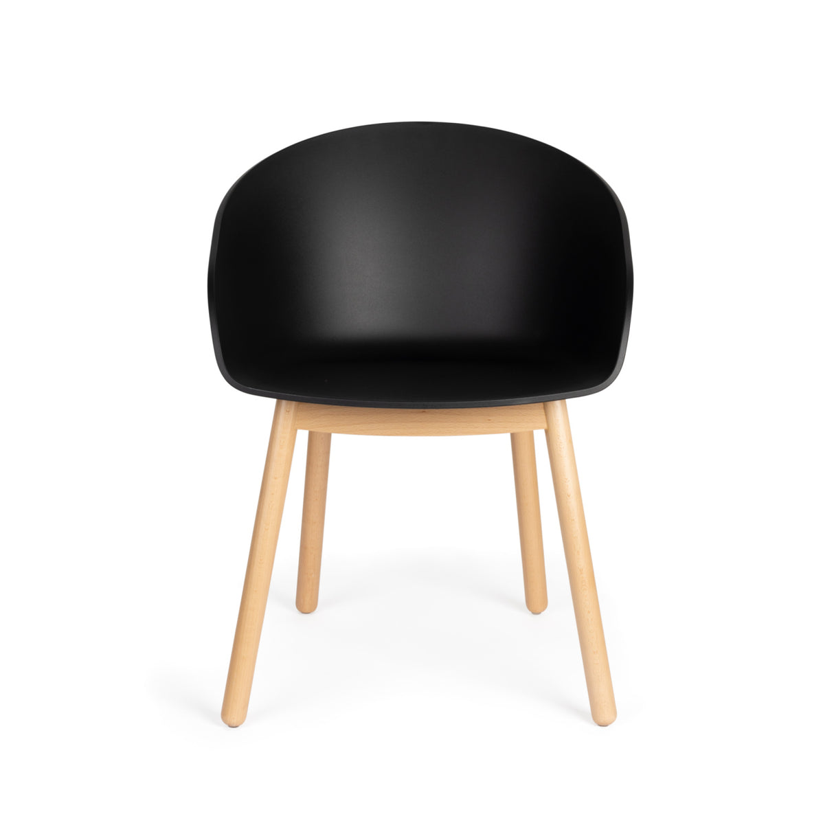Modern furniture - Oak Legged Molded Dining Armchairs (2) - www.oroa.com | Oroa.com