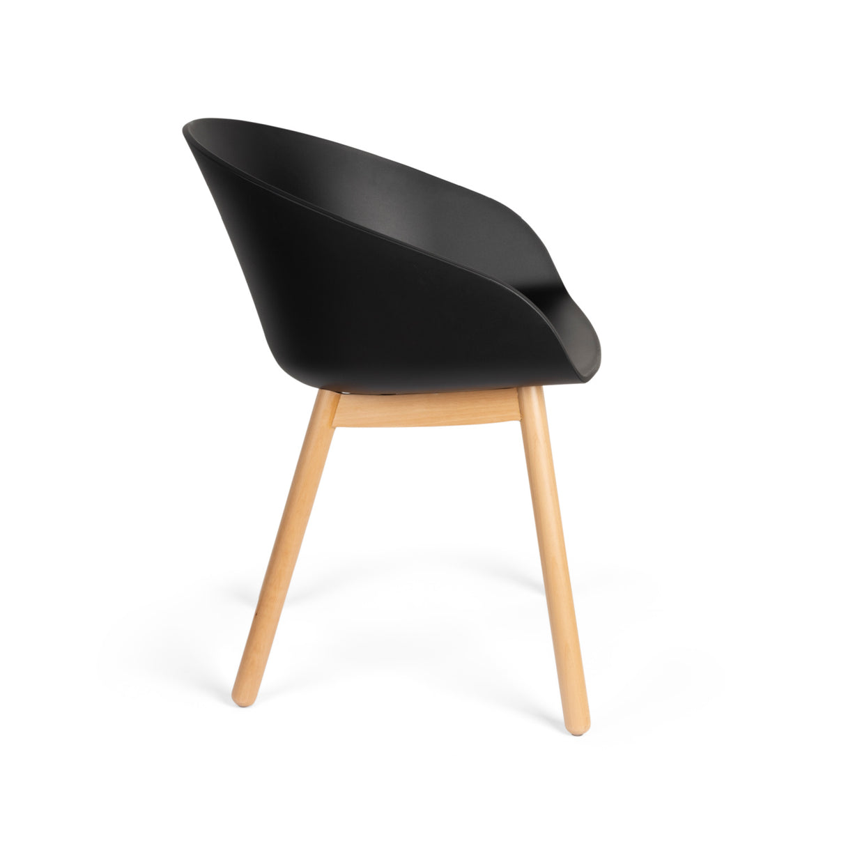 Modern furniture - Oak Legged Molded Dining Armchairs (2) - www.oroa.com | Oroa.com