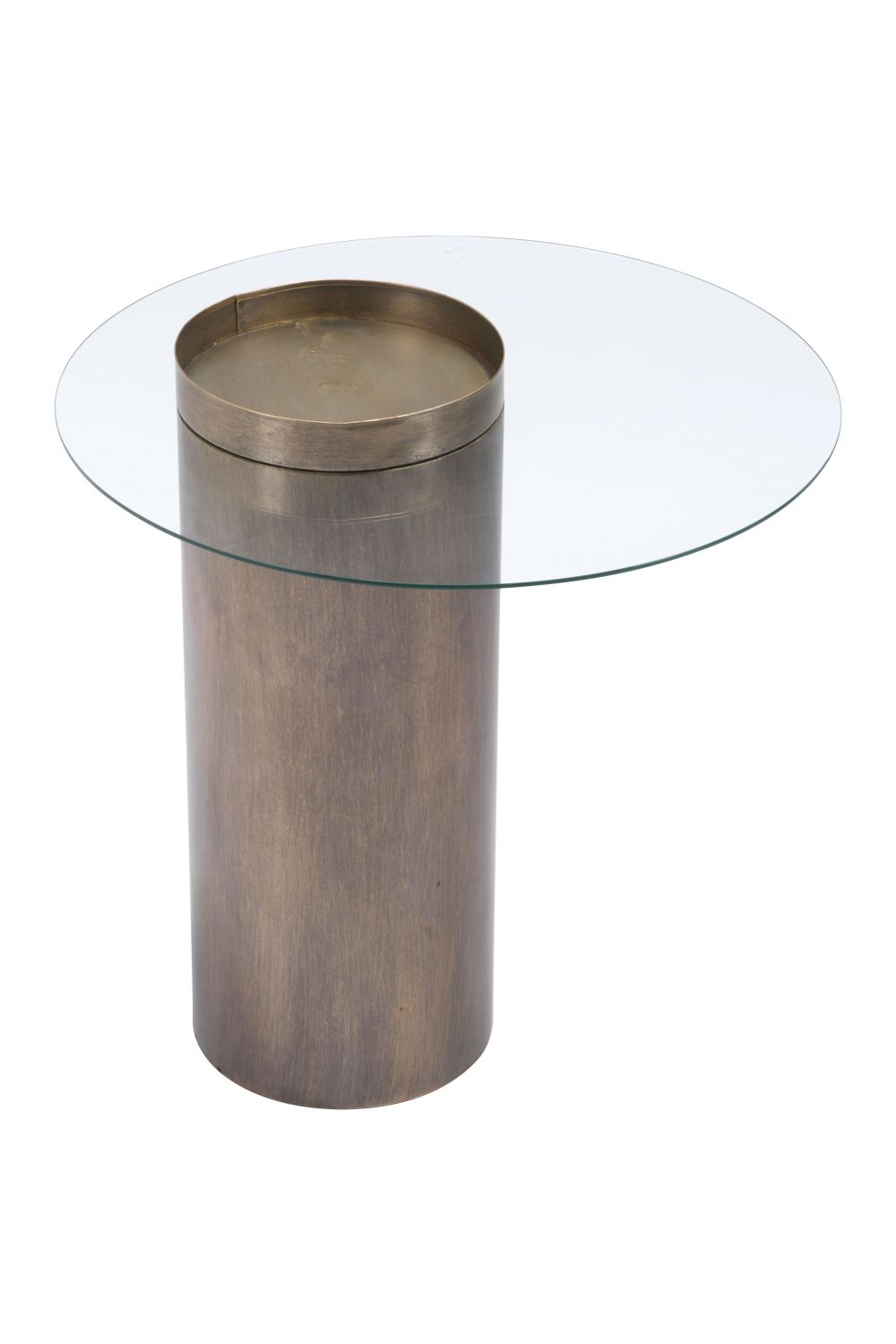 Cylindrical Antique Bronze End Table | OROA Modern Emi | OROA.com
