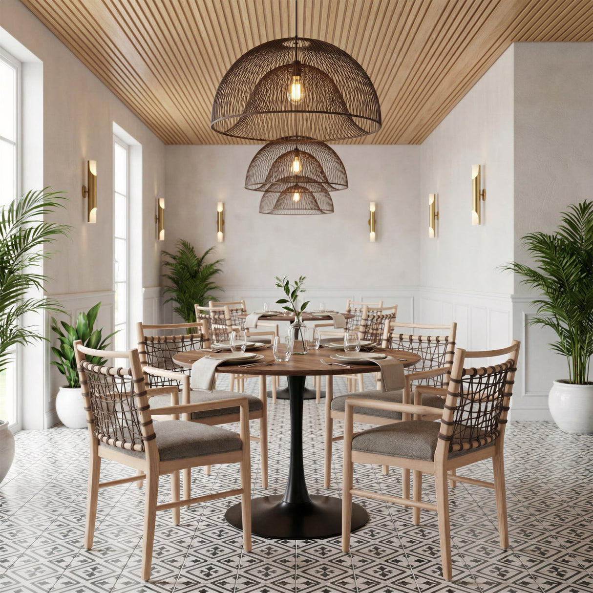 Wooden Pedestal Dining Table | OROA Modern Opus | Oroa.com