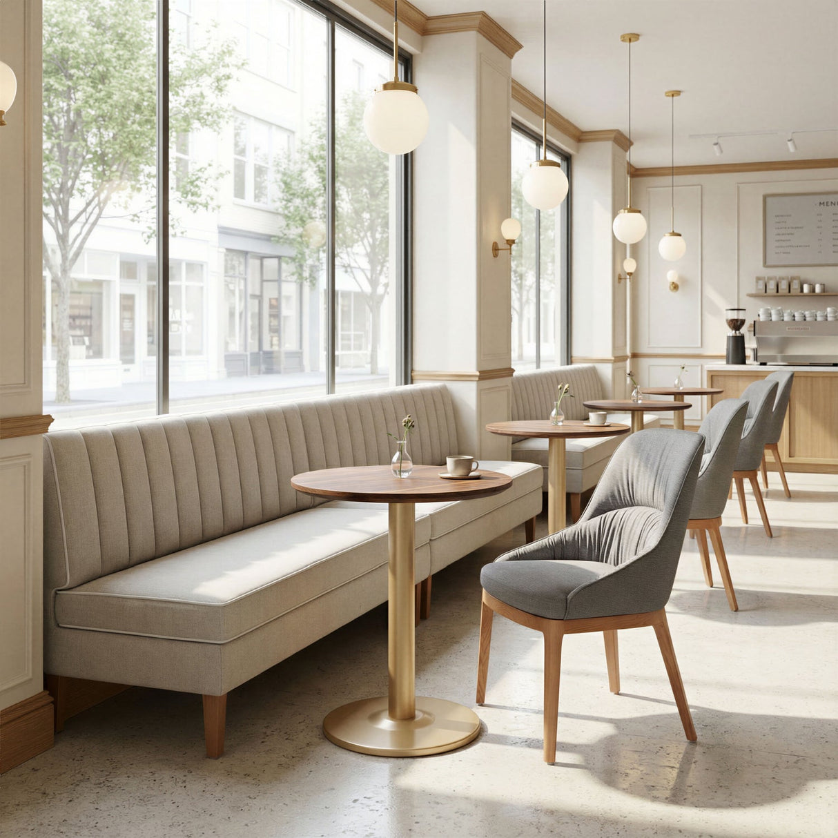 Brown Wooden Bistro Table | OROA Modern Alto | Oroa.com