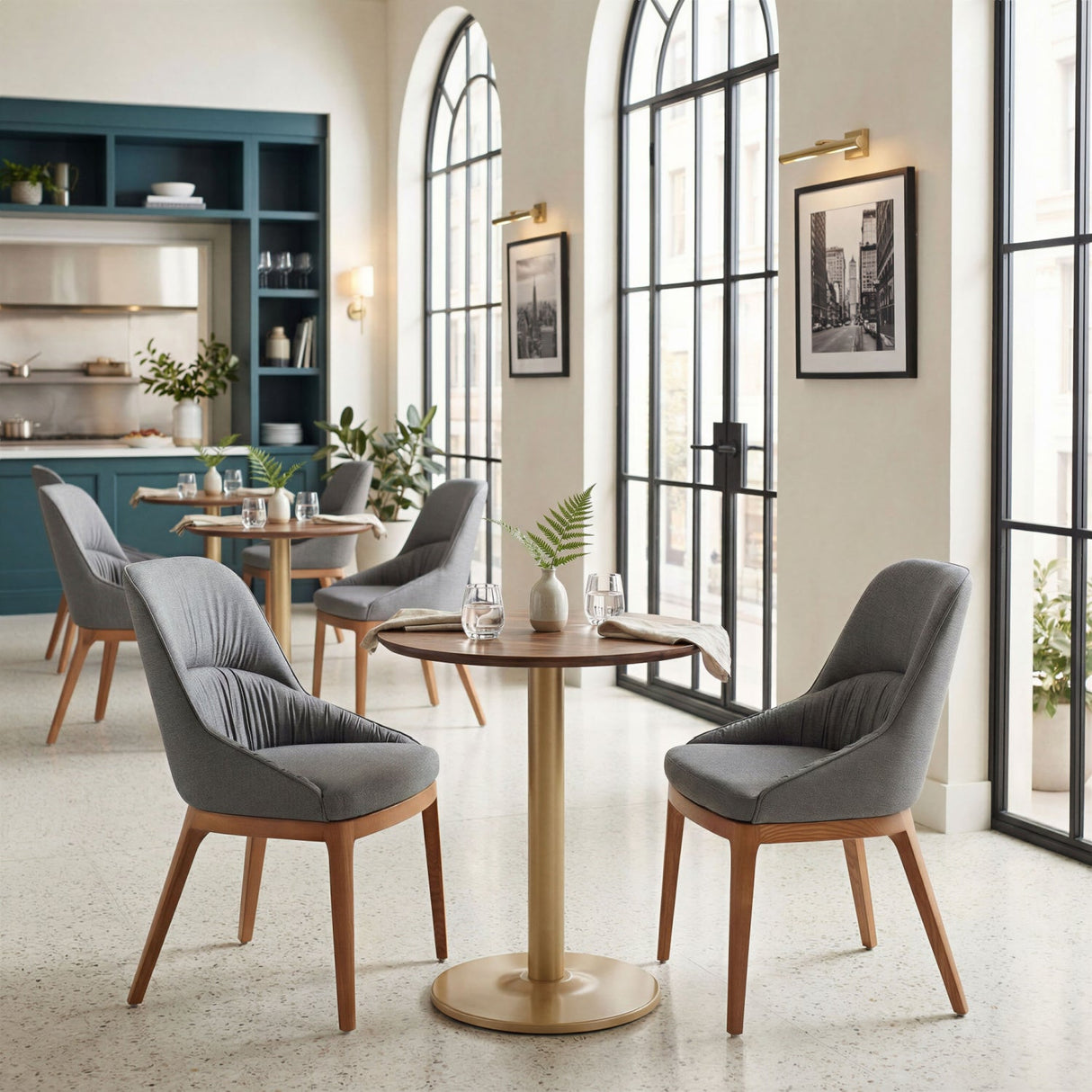 Brown Wooden Bistro Table | OROA Modern Alto | Oroa.com