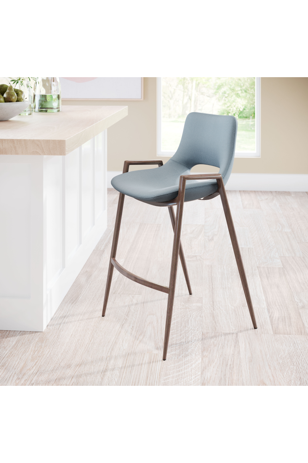 Leather Counter Stools (2) | OROA Modern Desi | Oroa.com