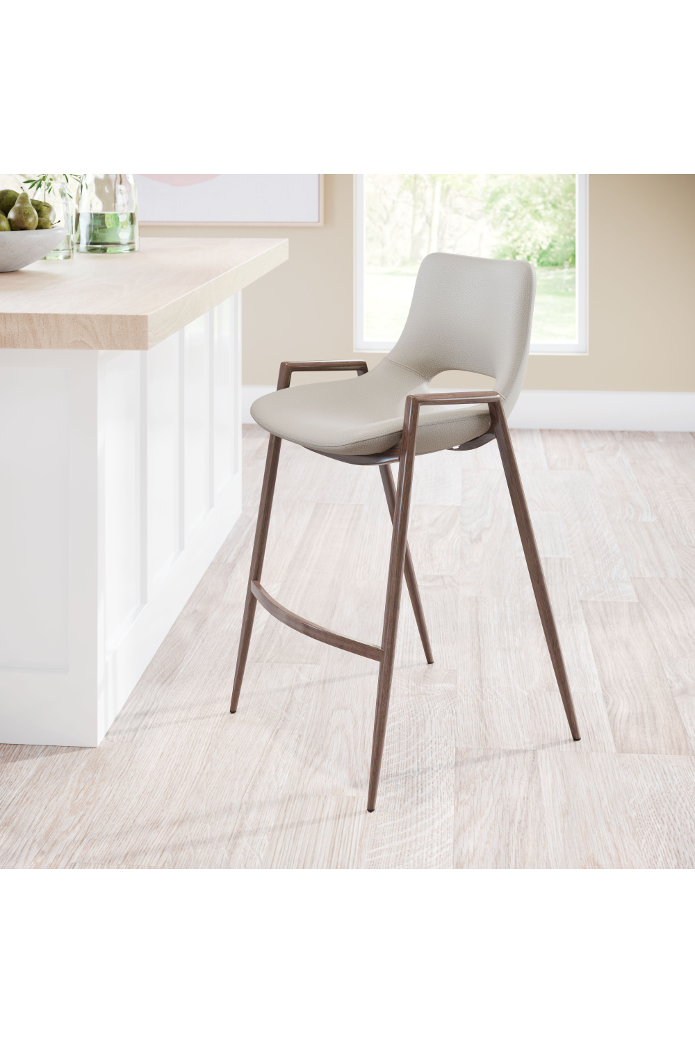Leather Counter Stools (2) | OROA Modern Desi | Oroa.com