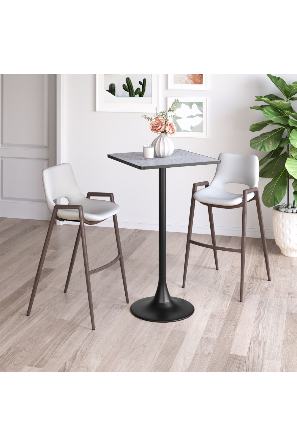Leather Bar Stools (2) | OROA Modern Desi | Oroa.com