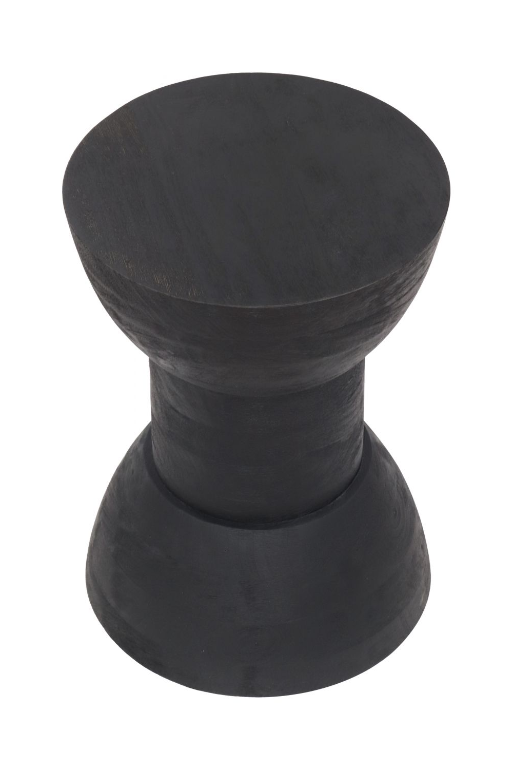 Black Wooden Hourglass Side Table | OROA Modern Wisdom